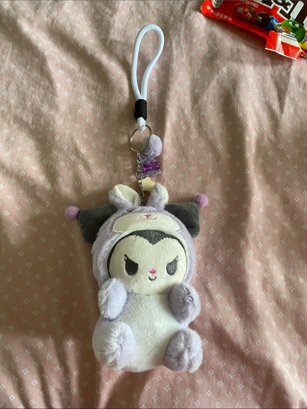 NWOT Hand Crafted Plush Character Keychain 💜🖤